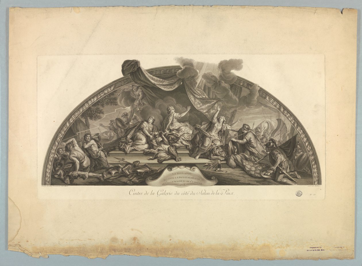 Dekorace od Lebruna a Mignarda na paláci ve Versailles od Unknown artist