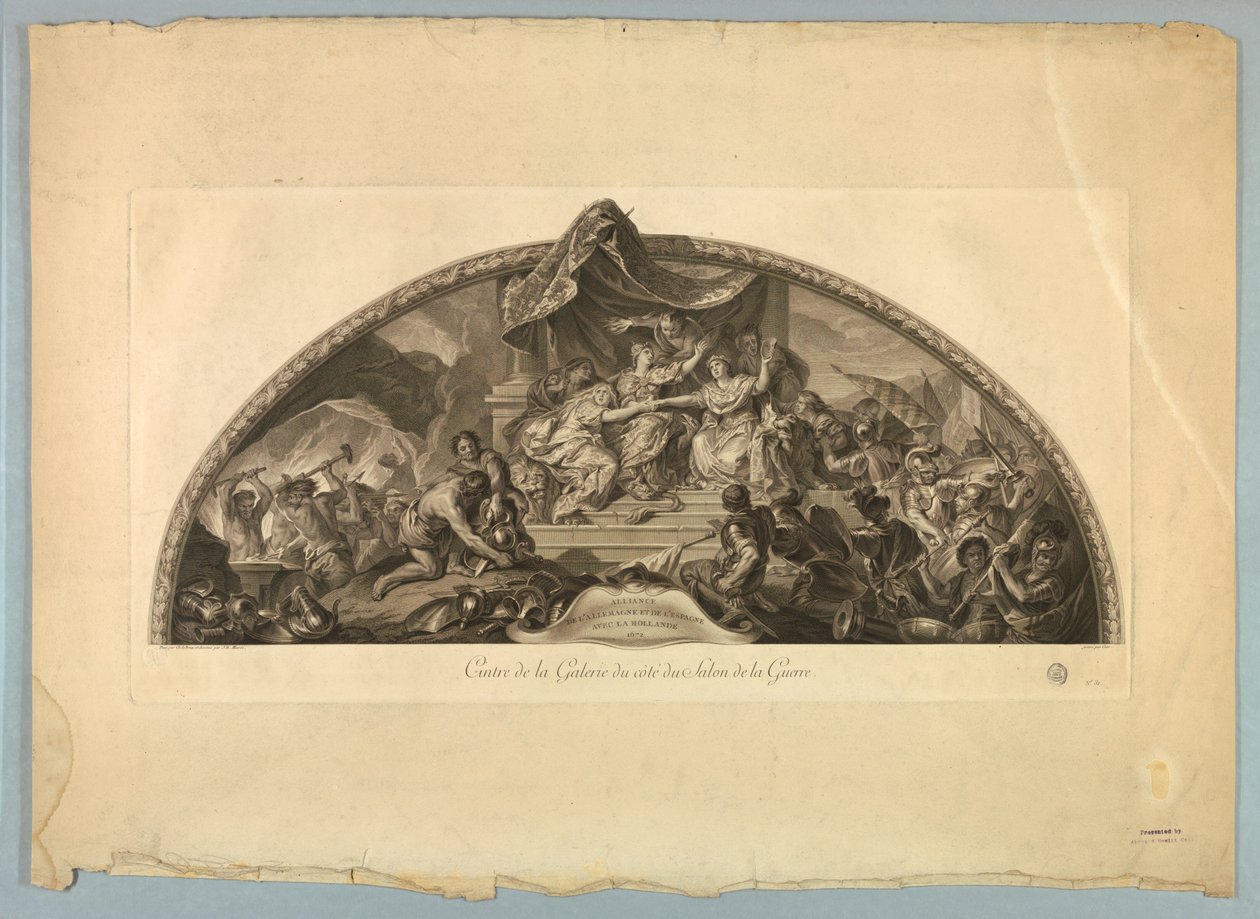 Dekorace od Lebruna a Mignarda na paláci ve Versailles od Unknown artist