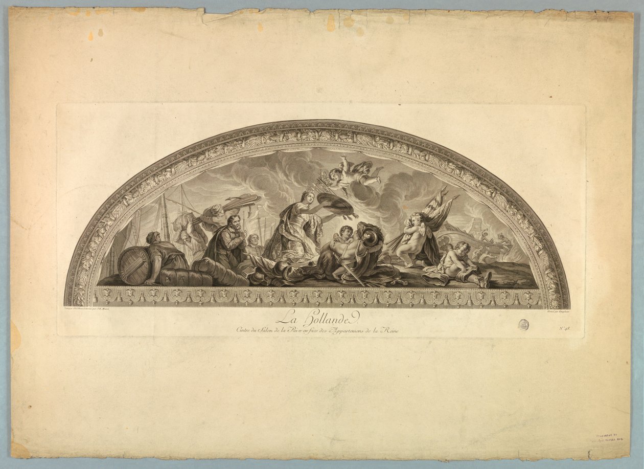 Dekorace od Lebruna a Mignarda na paláci ve Versailles od Unknown artist
