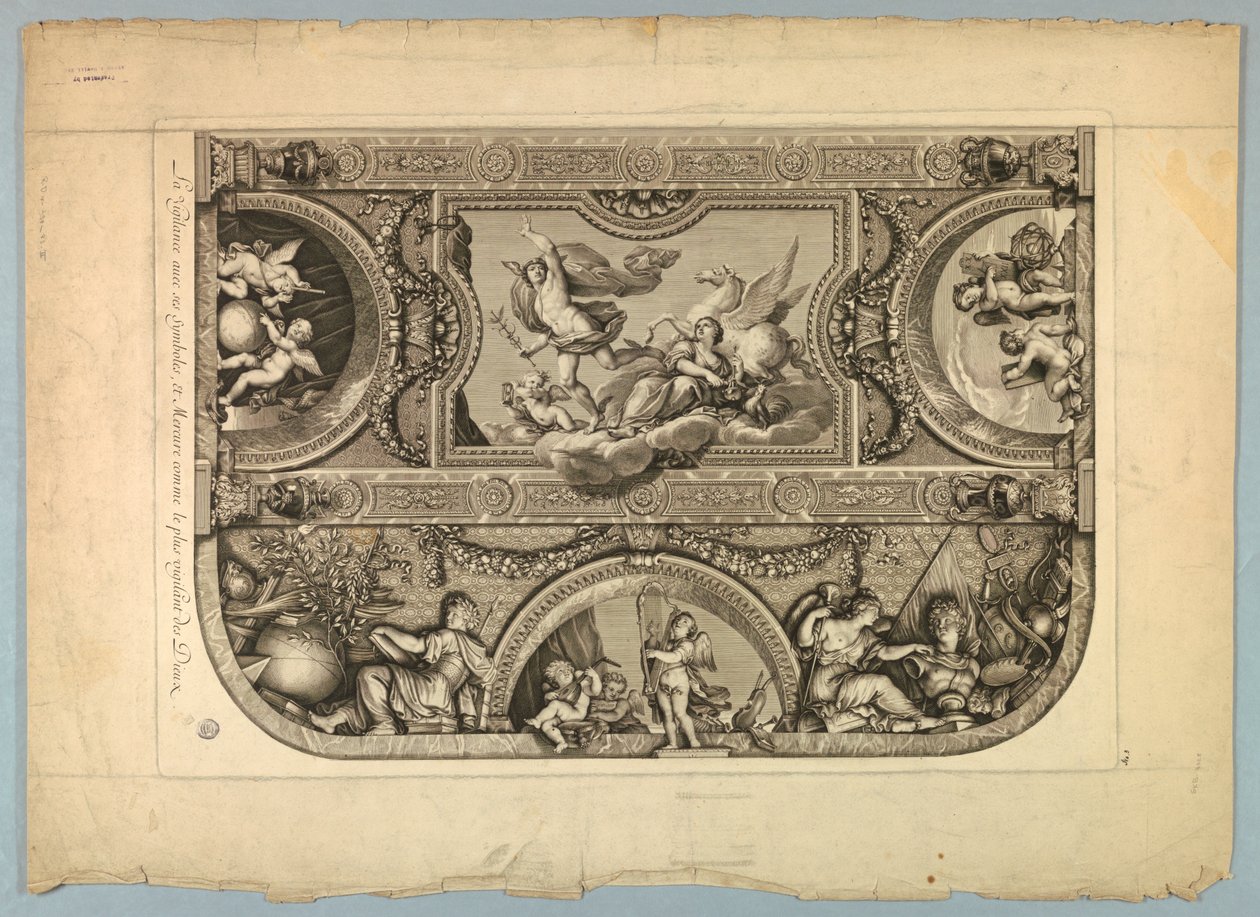 Dekorace LeBrun a Mignard v paláci Versailles od Unknown artist