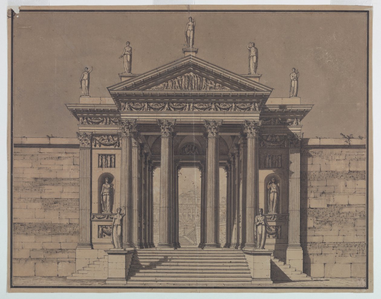 Návrh brány paláce od Unknown artist