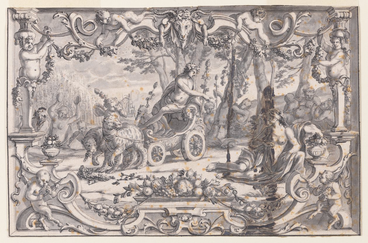 Design pro gobelín: Bacchus a Ariadne od Unknown artist