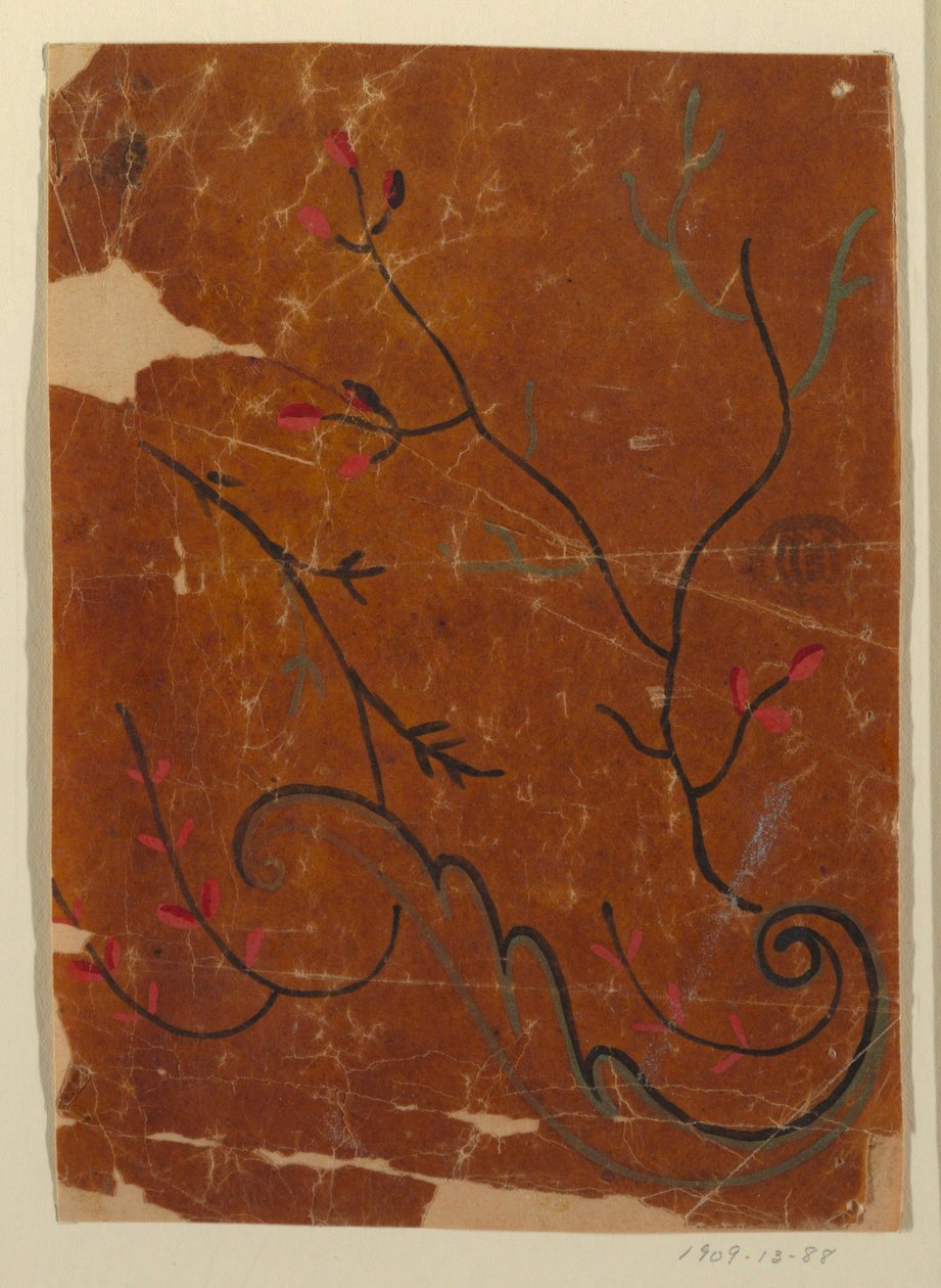 Design pro tkanou látku, fragment od Unknown artist