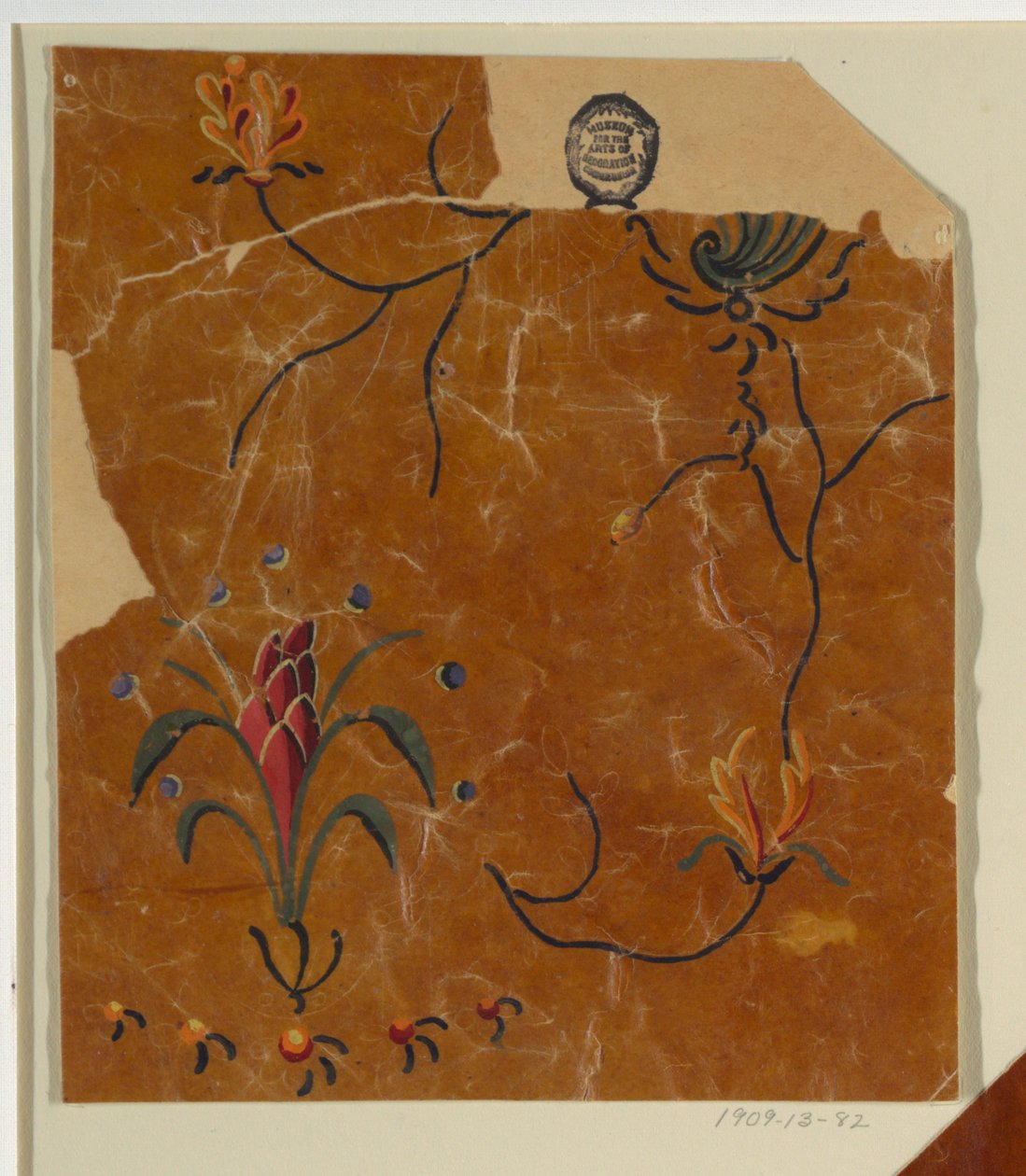Design pro tkanou látku, fragment od Unknown artist