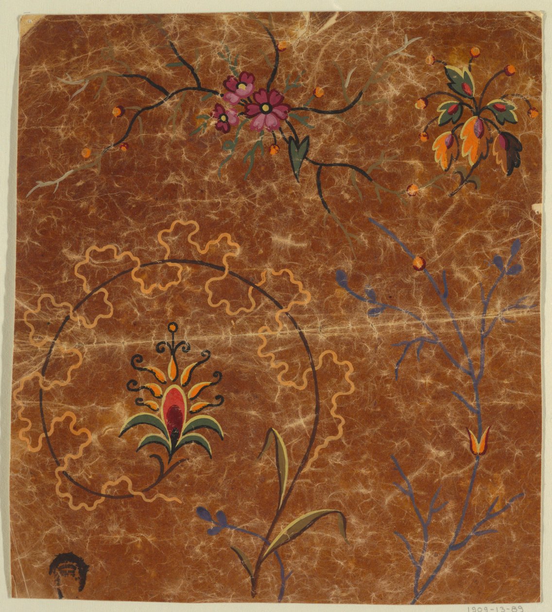 Design pro tkanou látku, fragment od Unknown artist
