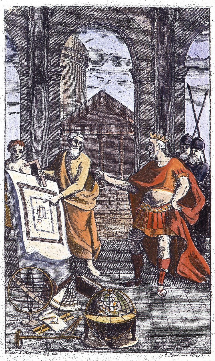 Detail 27797: „“ Histoire Povinnosti a statuty de la très ctihodného Confraternity des Francs-Masons““: Frontispice vyrytý Reinhardtem Jr. (1742), pro slavné dílo bratra Třetího, kde jsou přeloženy podstatné pasáže Andere od Unknown artist