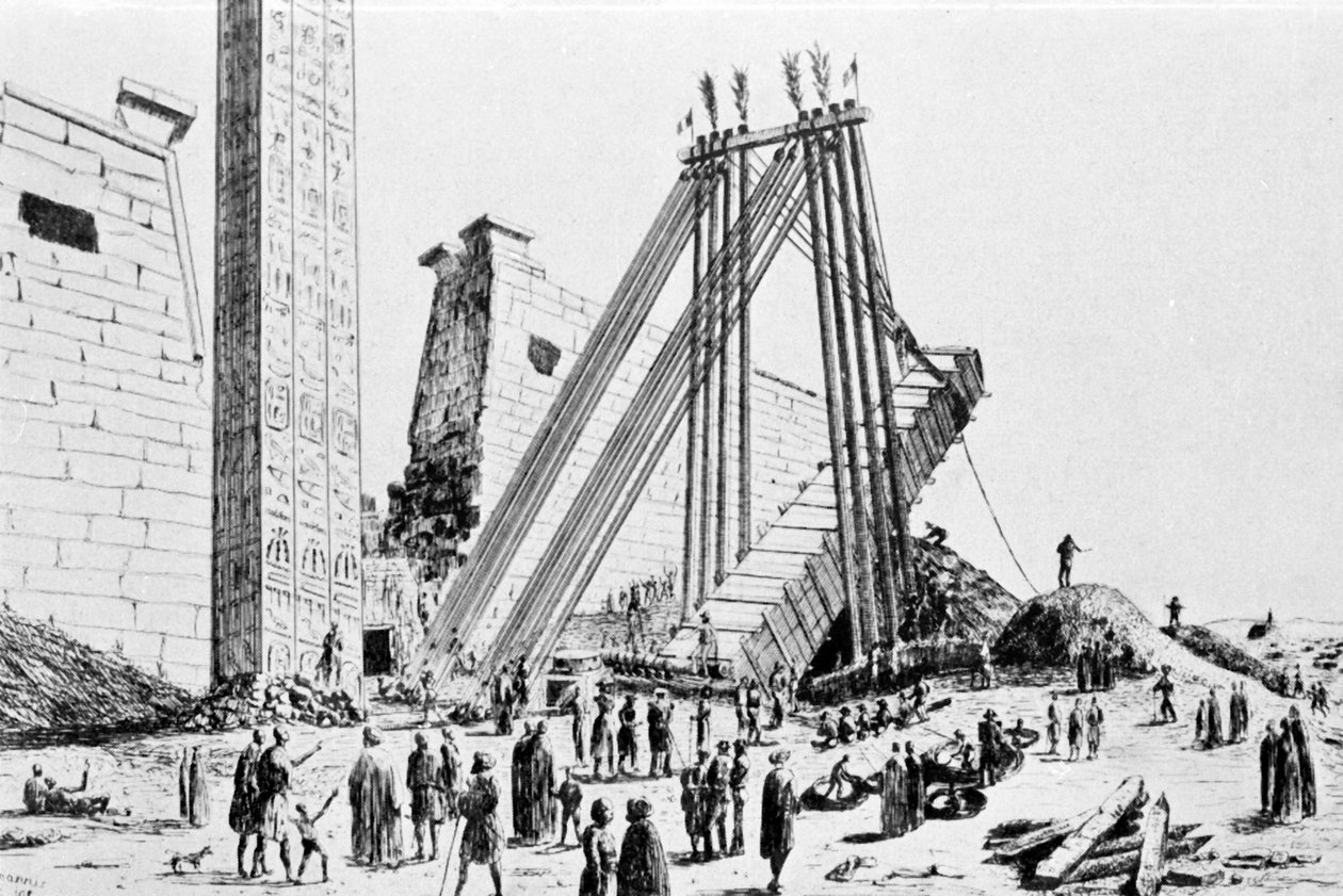 Přemístění luxorského obelisku v roce 1829. od Unknown artist