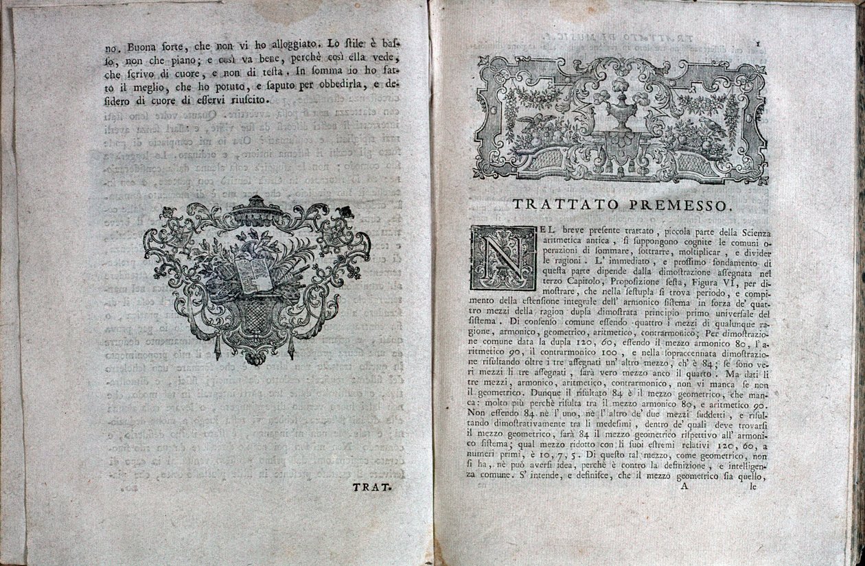 Dvoustrana z hudební smlouvy od Giuseppe Tartiniho od Unknown artist