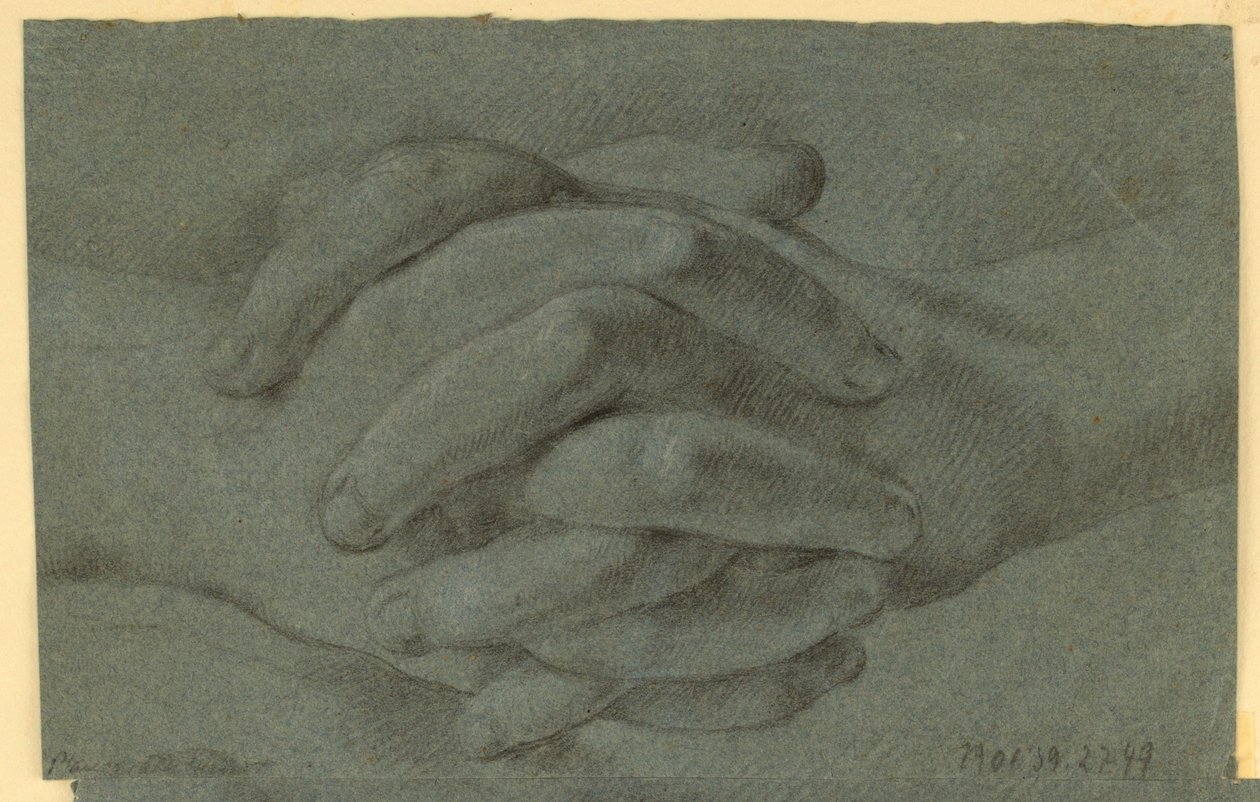 Kresba: Studie sepjatých rukou od Unknown artist