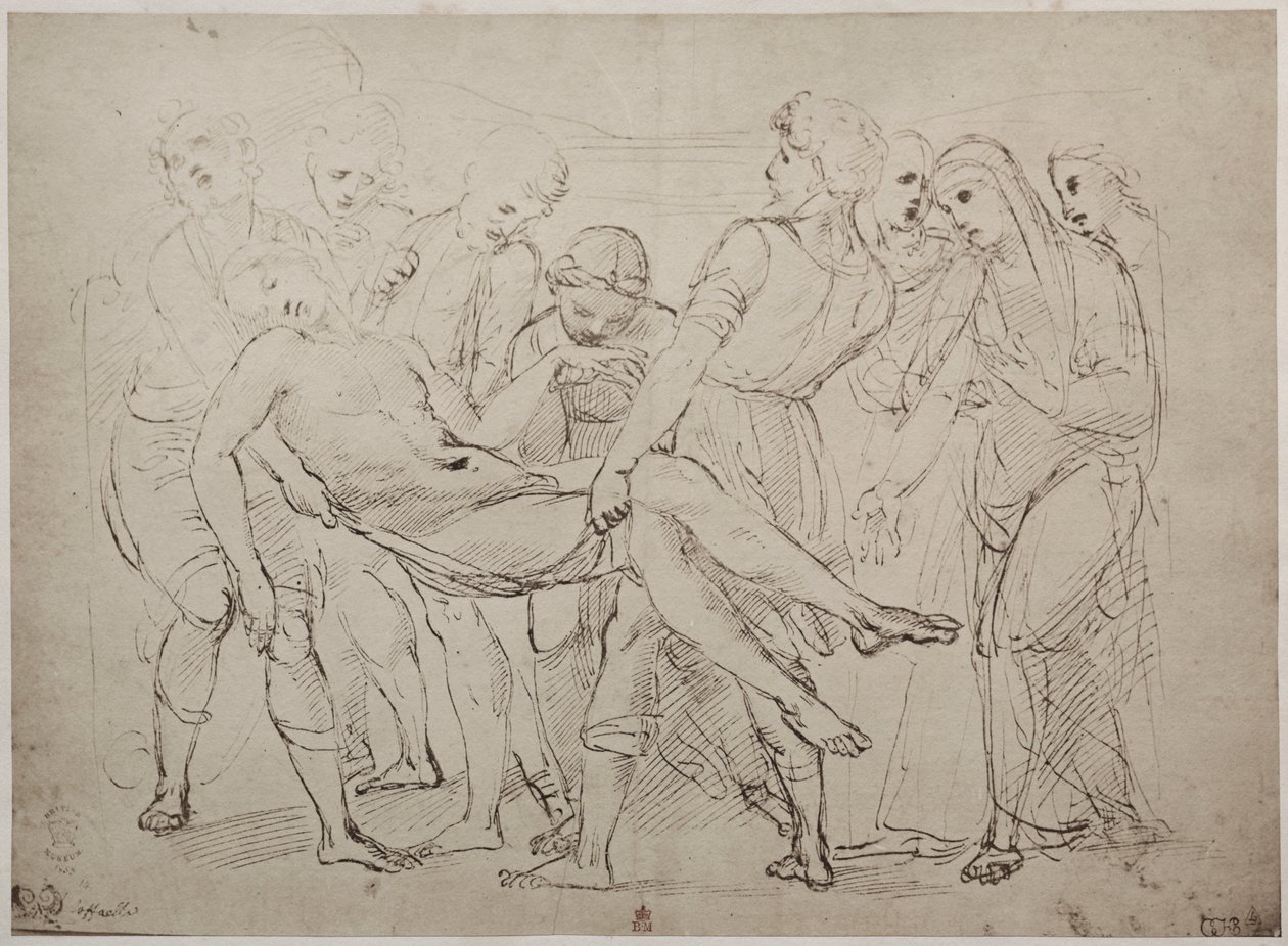Kresba Raphaela Sanzia v Britském muzeu od Unknown artist