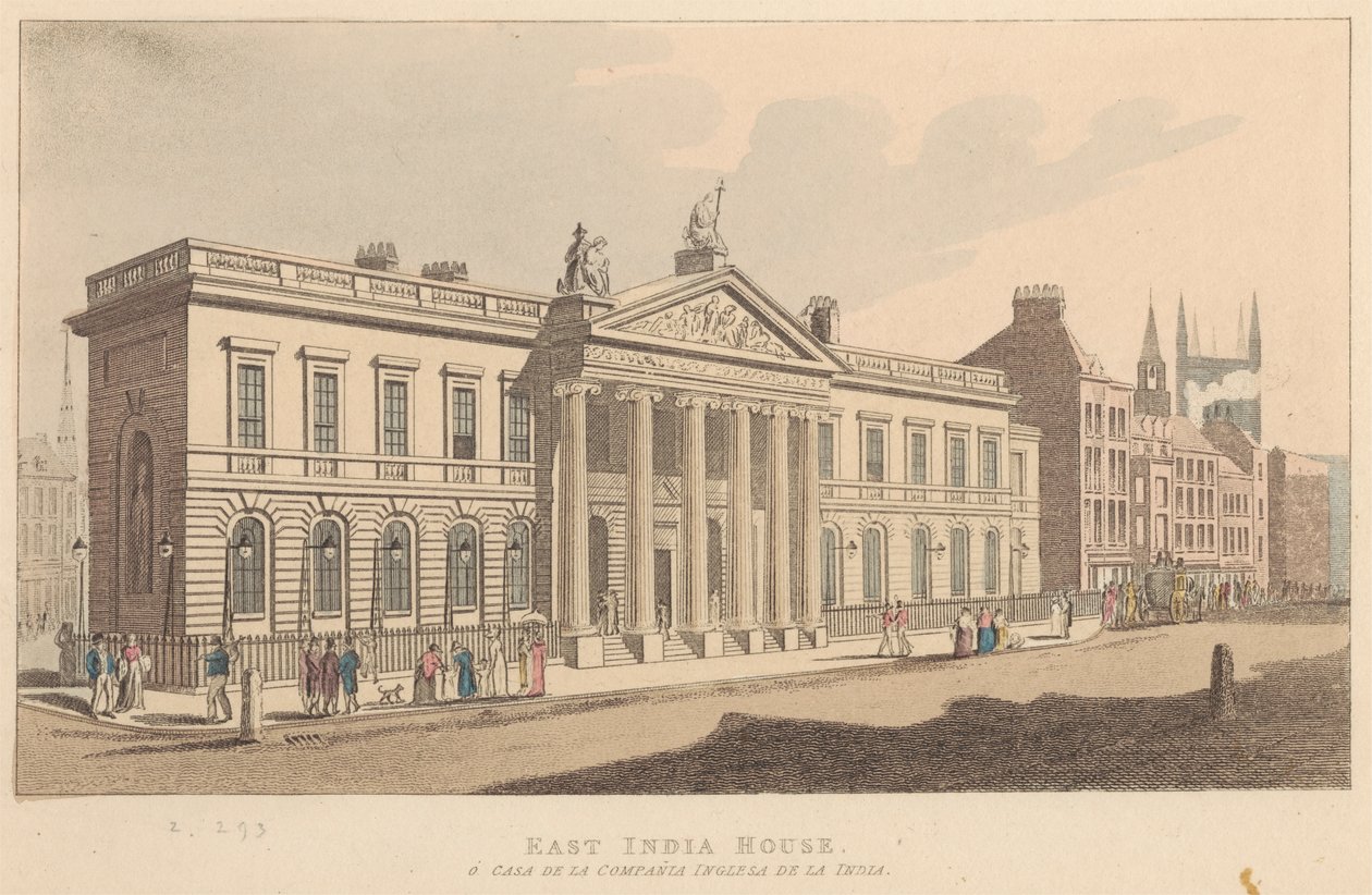 East India House, neboli Dům anglické indické společnosti od Unknown artist