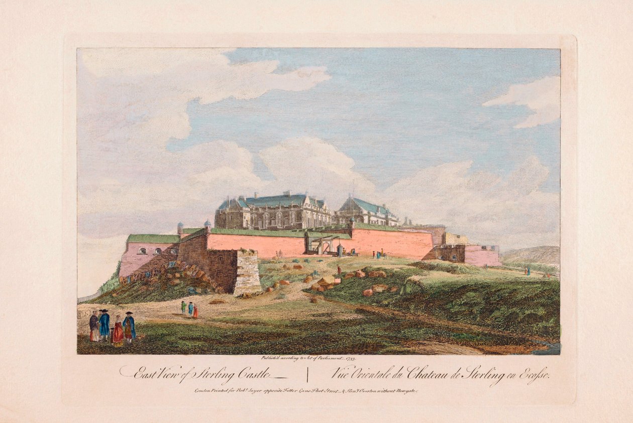Východní pohled na hrad Stirling, Skotsko od Unknown artist