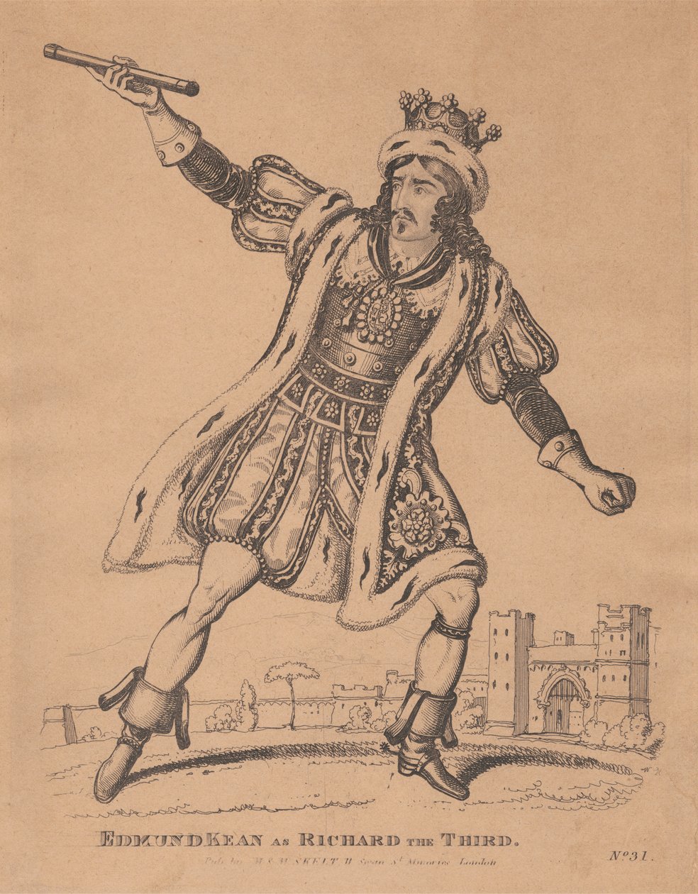 Edmund Kean jako Richard III od Unknown artist