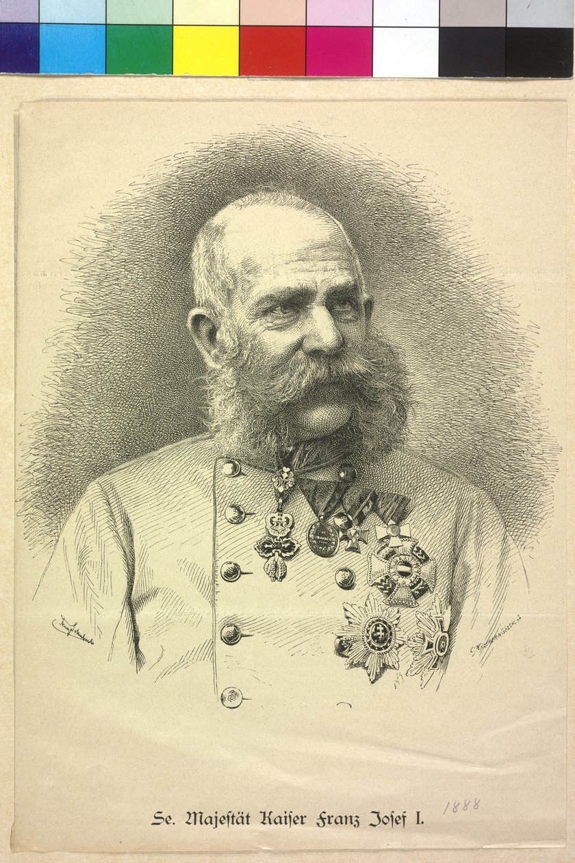 Rakouský císař František Josef I. od Unknown artist