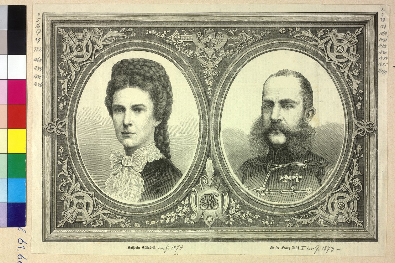 Rakouský císař a Alžběta František Josef I. od Unknown artist