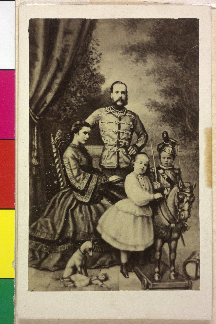 Rakouský císař s rodinou František Josef I. od Unknown artist