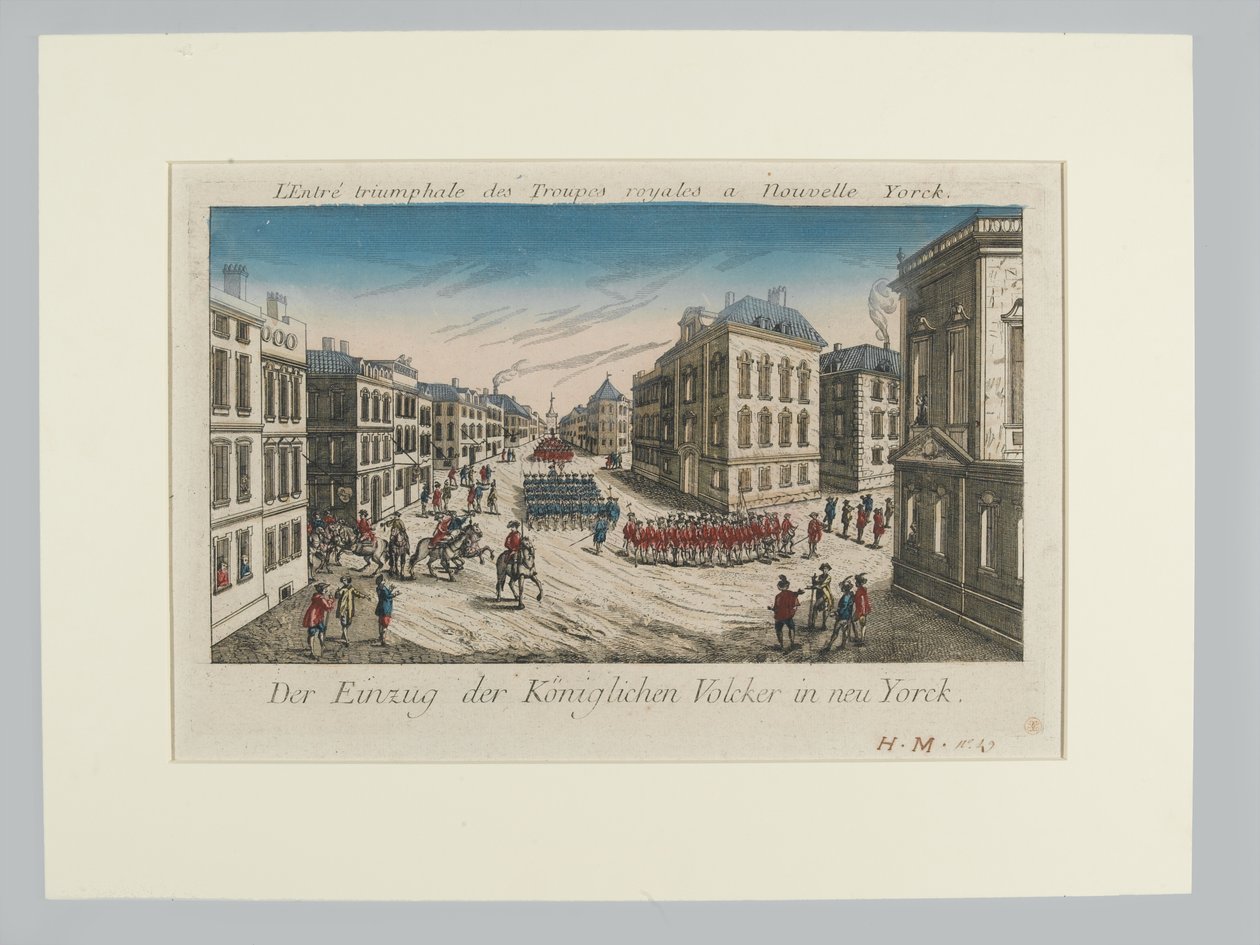 Vstup královských vojsk do New Yorku od Unknown artist