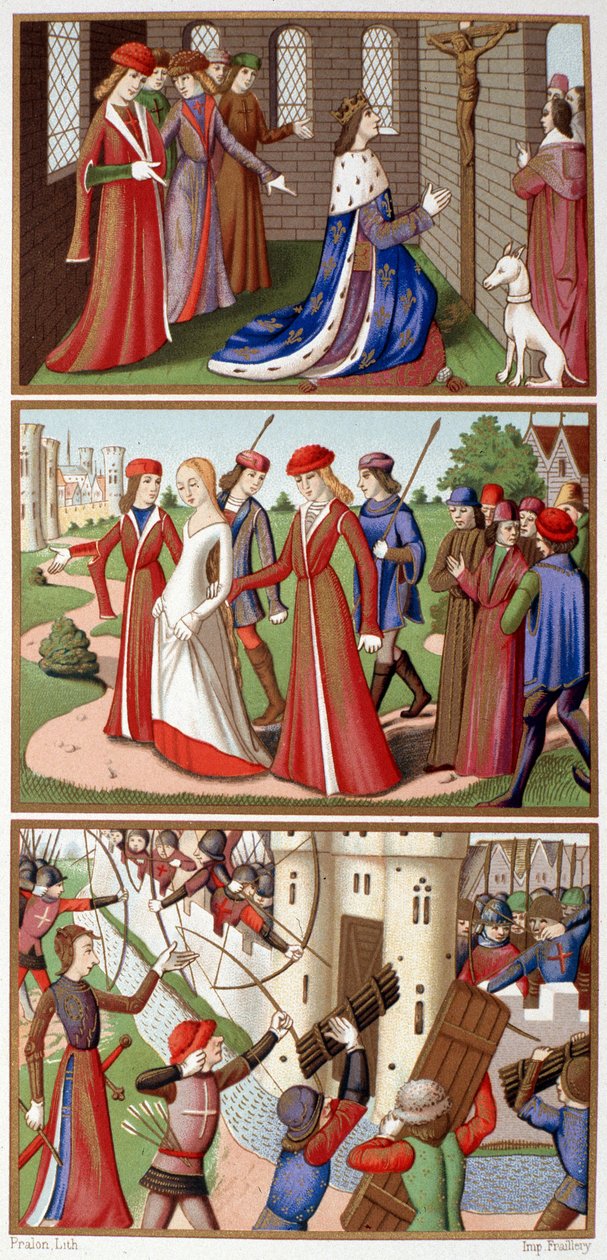 Epizody historie Karla VII. a Johanky z Arku (Fac simile des miniatures des vigiles du King Charles VII) - v „“ Jeanne d