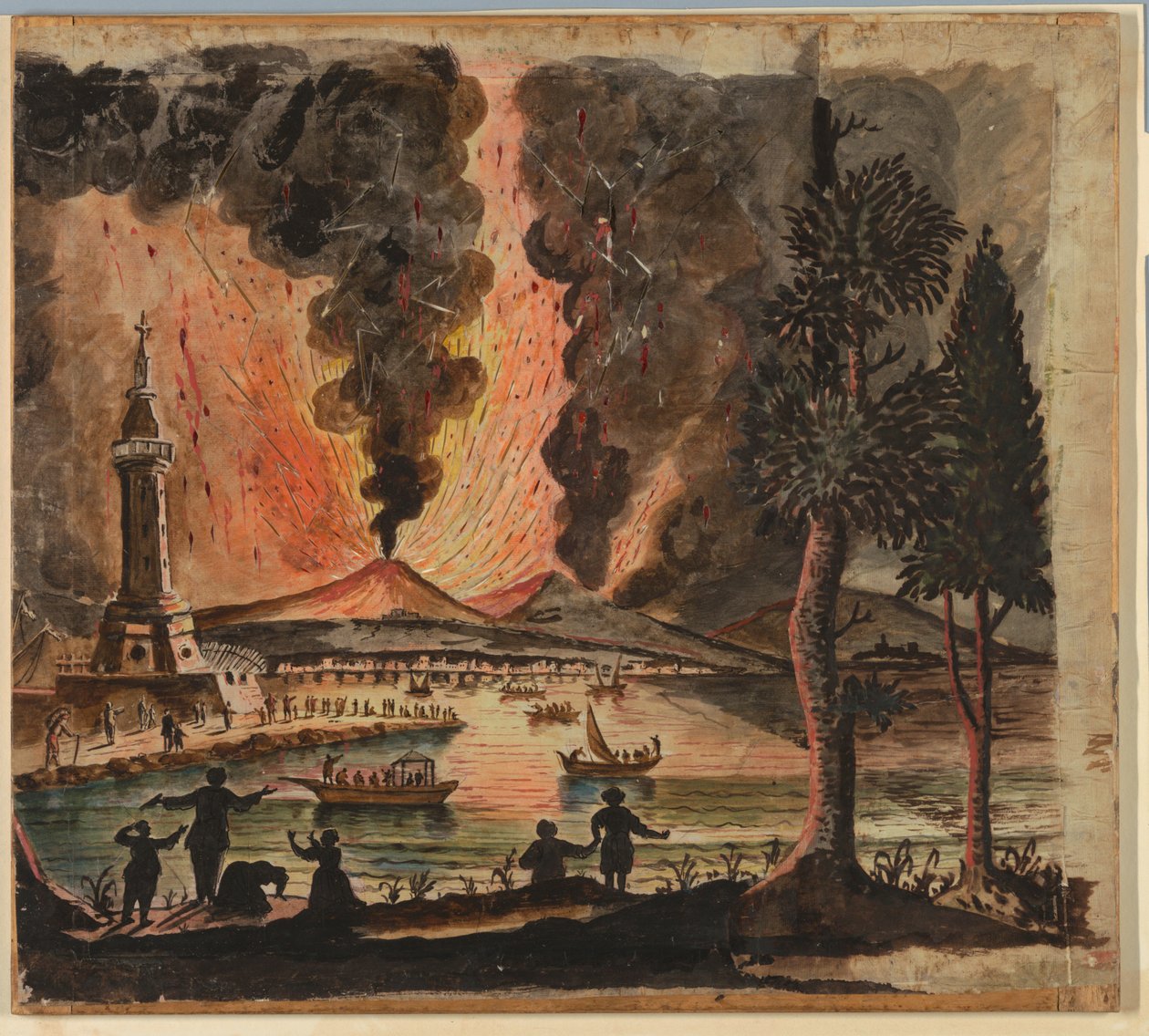 Erupce Vesuvu od Unknown artist