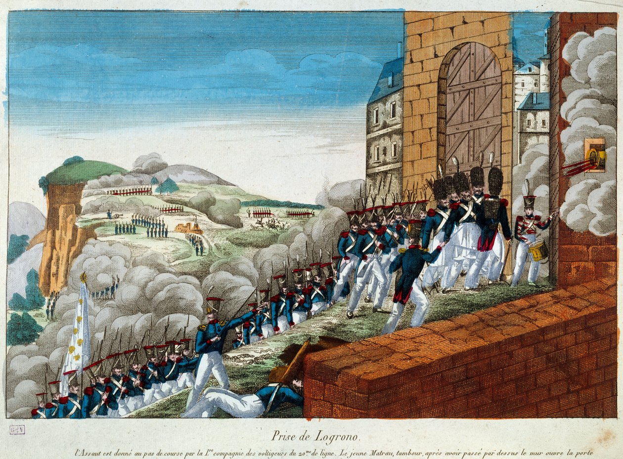 Expedice ze Španělska (1823-1829): dobytí Logrona. 1823 Paříž, msuee Armee od Unknown artist
