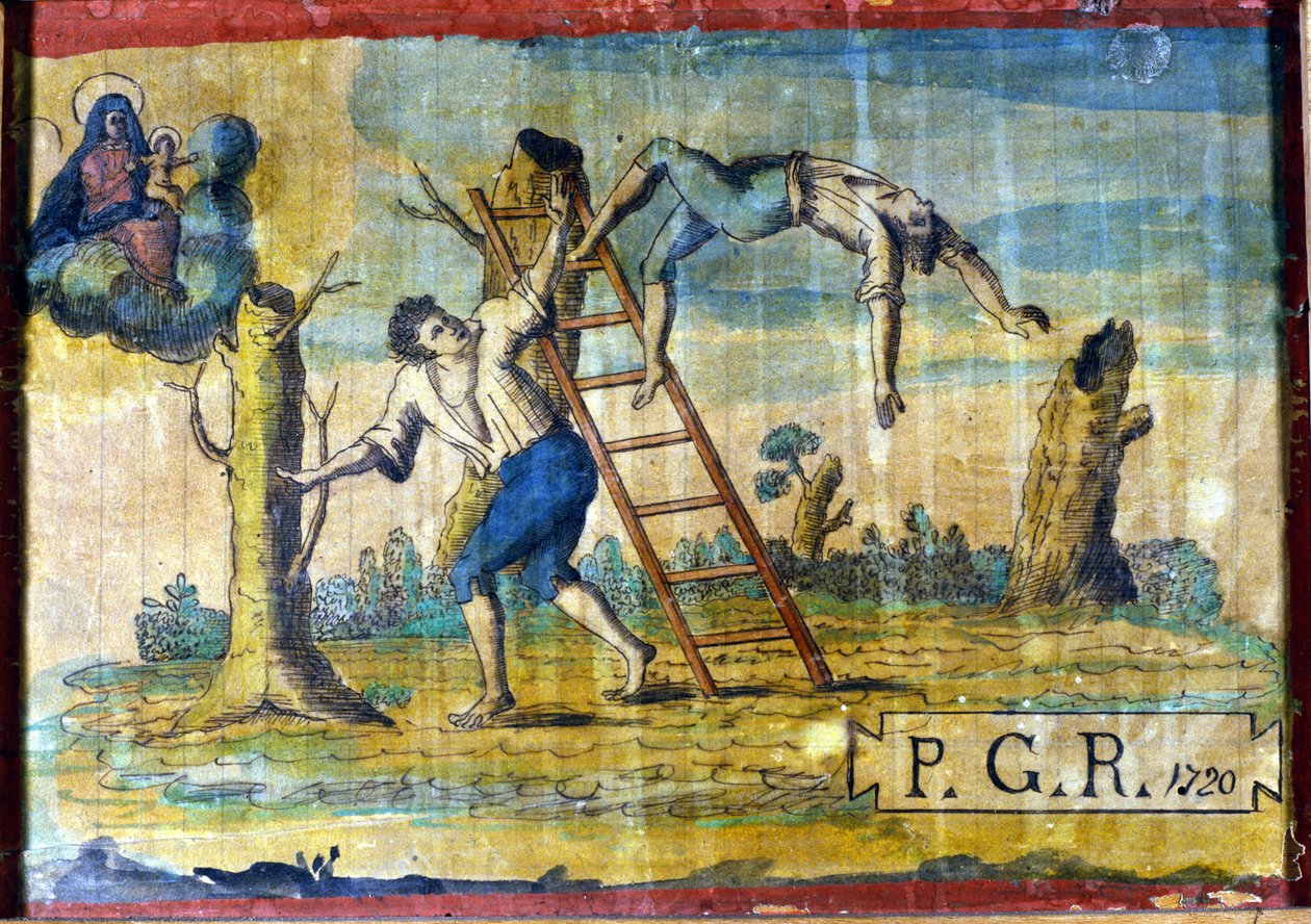 Pád stromu. od Unknown artist