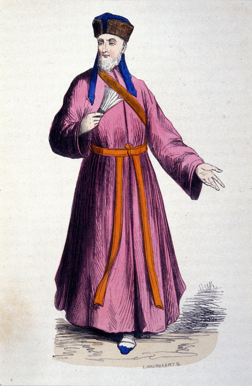 Otec Matteo Ricci (1552-1610), italský jezuita, zakladatel katolické misie v Číně od Unknown artist