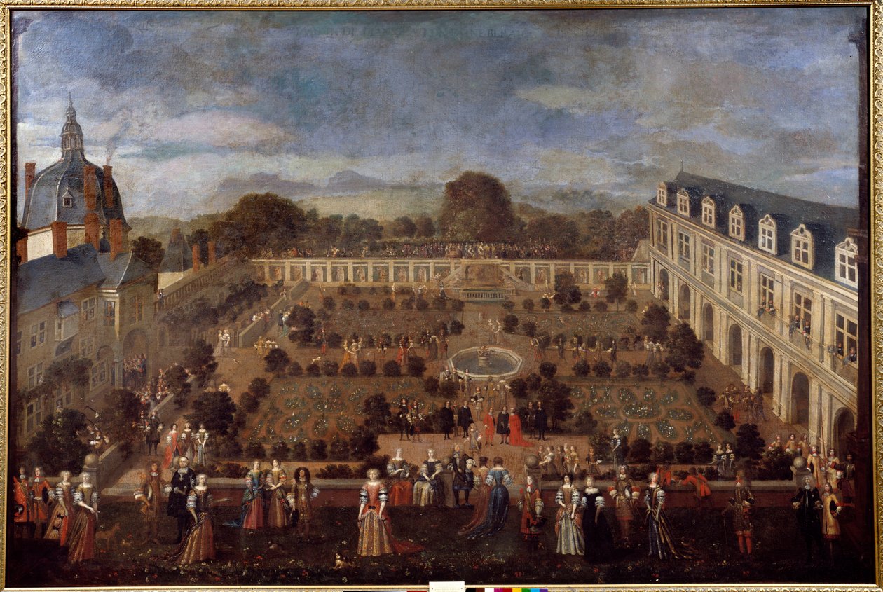 Hostina ve Dóžecím paláci v roce 1673 pro pobyt krále Ludvíka XIV. a jeho dvora. Anonymní malování od Unknown artist