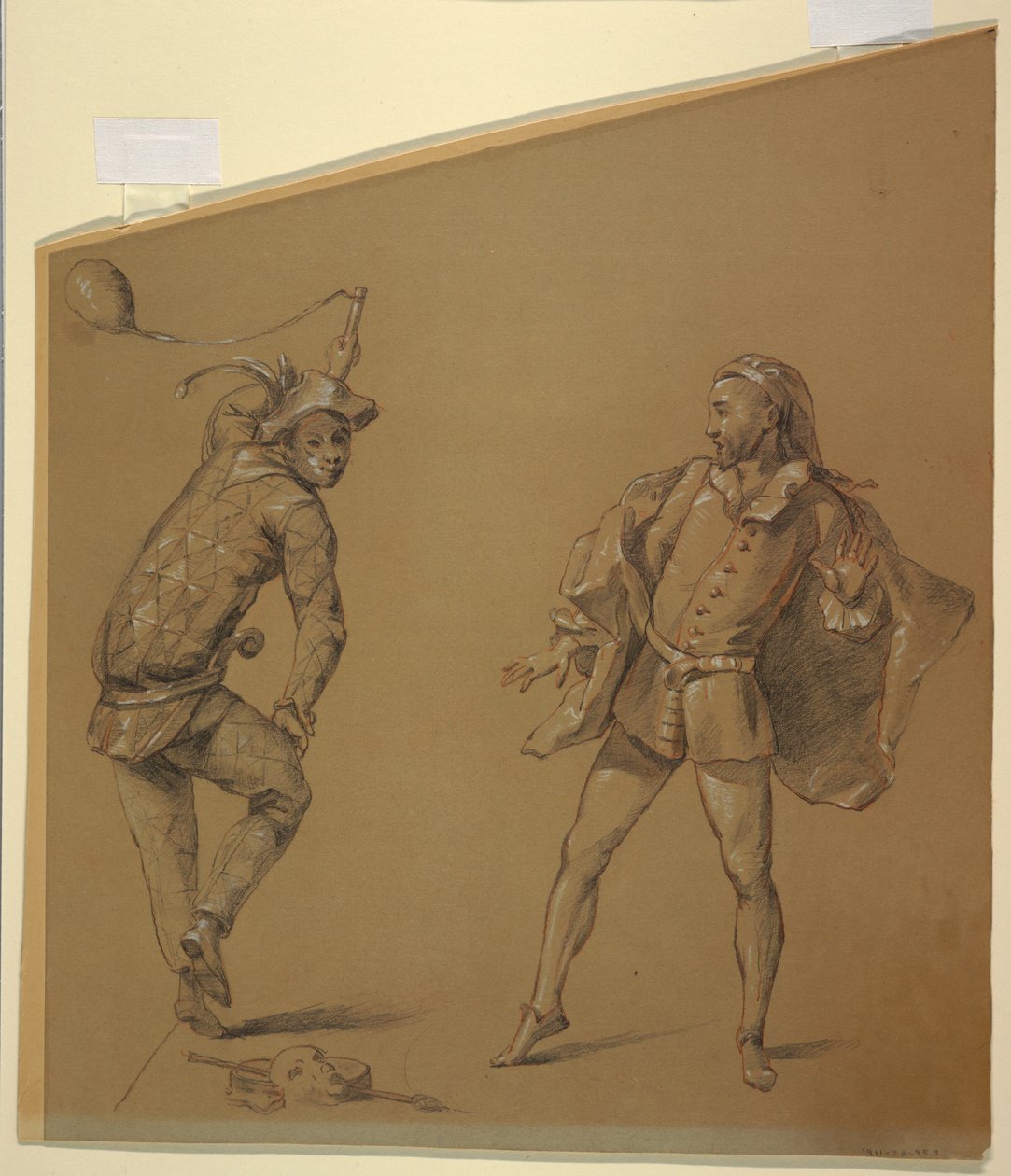 Figurální studie pro návrh krytu klavichordu od Unknown artist