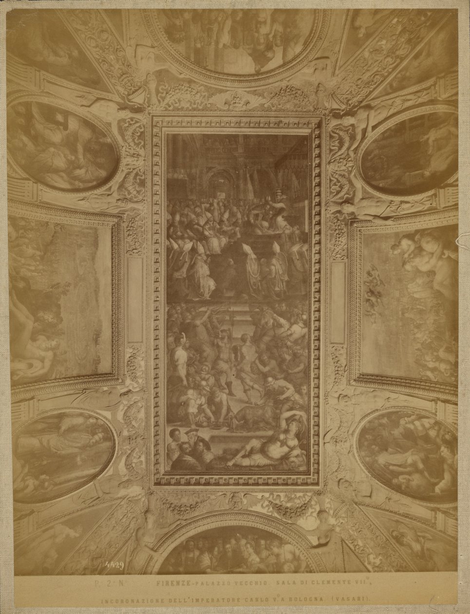Florencie - Palazzo Vecchio. Sál Klementa VII., korunovace císaře Karla V. od Unknown artist