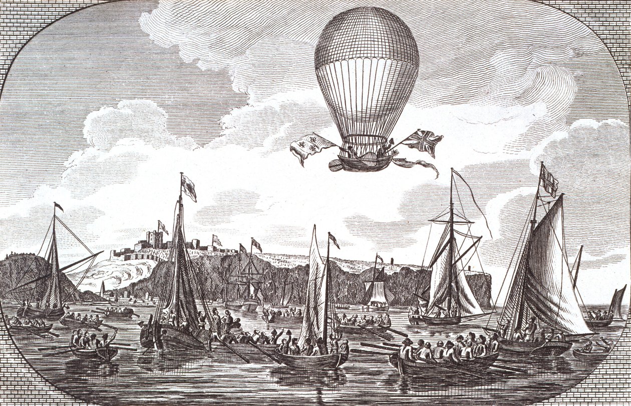 První letecký přelet Lamanšského průlivu od Unknown artist