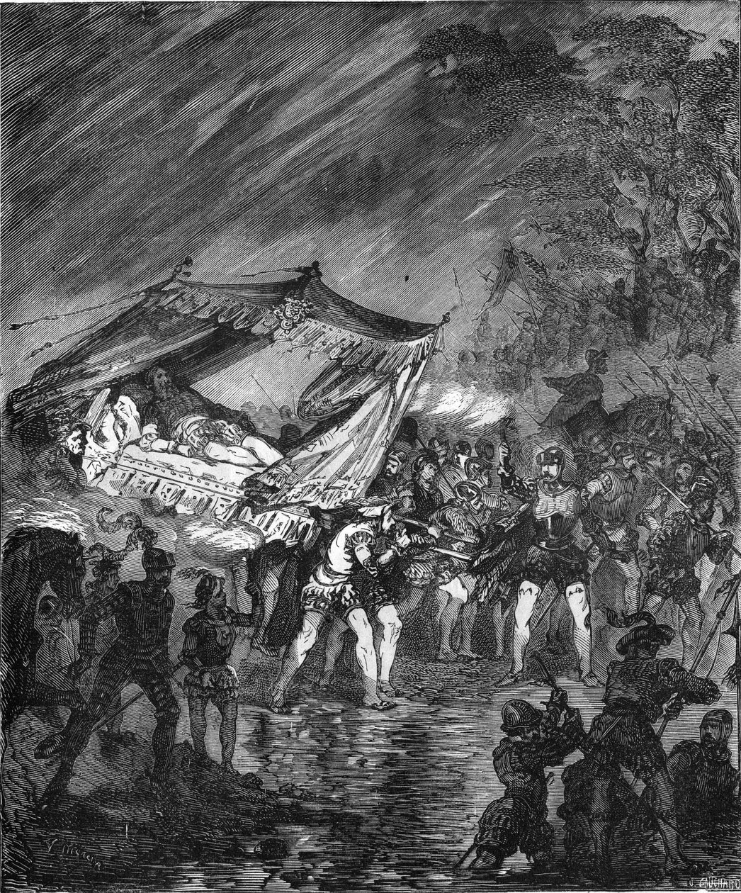 Let Karla V. (1500-1558) do Inspruck v Německu (1552) od Unknown artist