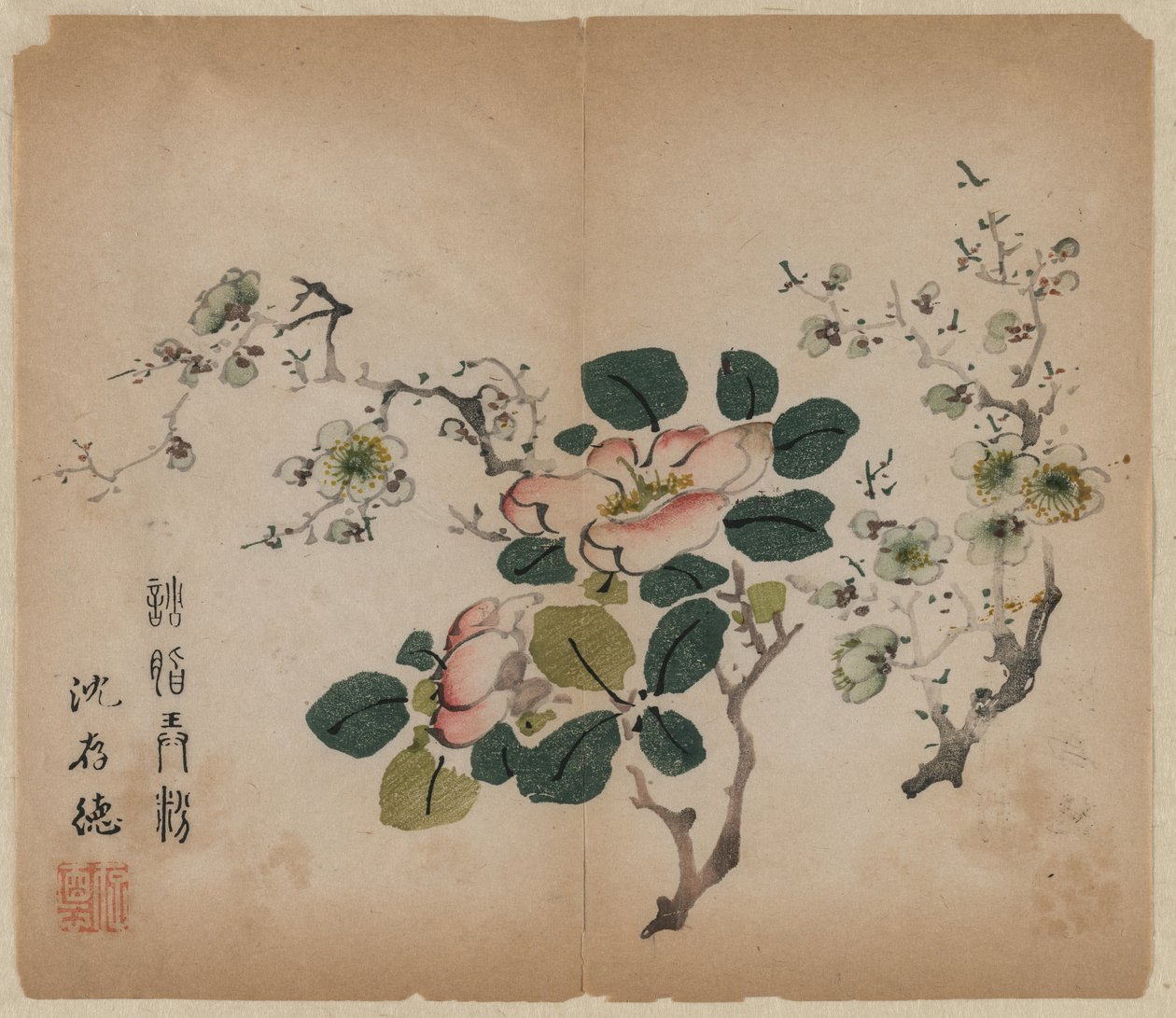 Kvetoucí Prunus od Unknown artist