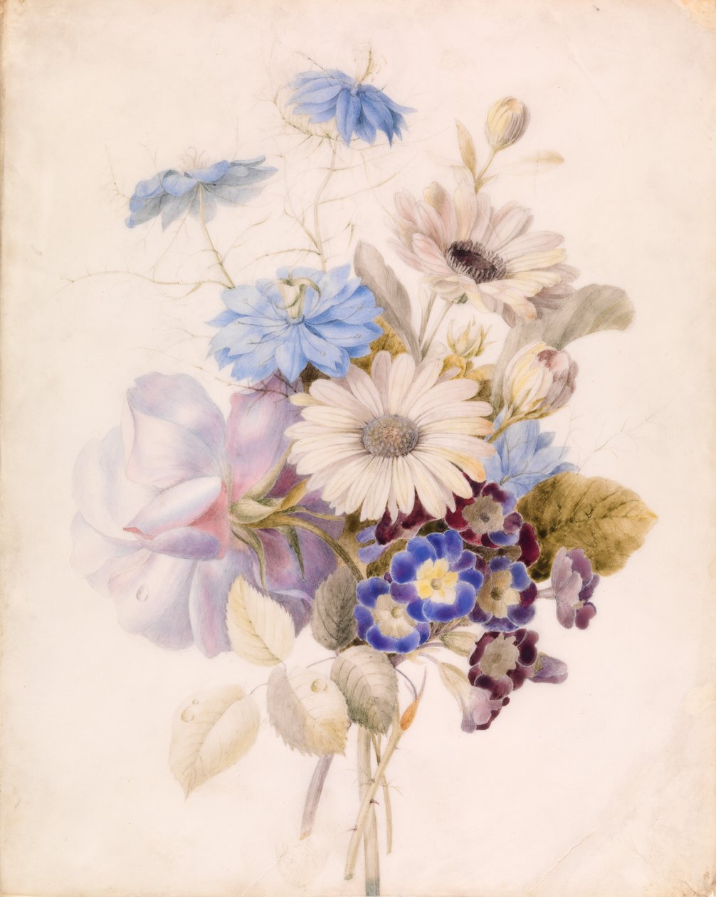 Květiny s sedmikrásky od Unknown artist
