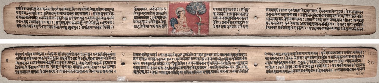 Folio 20, z Gandavyuha-sutry (Písmo Nejvyšší řady) od Unknown artist
