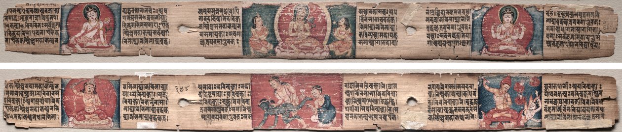 Folio 348, z Gandavyuha-sutry (Písmo Nejvyšší řady) od Unknown artist