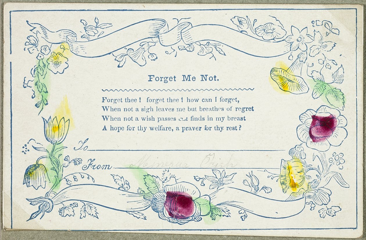 Forget Me Not (valentýnka) od Unknown artist