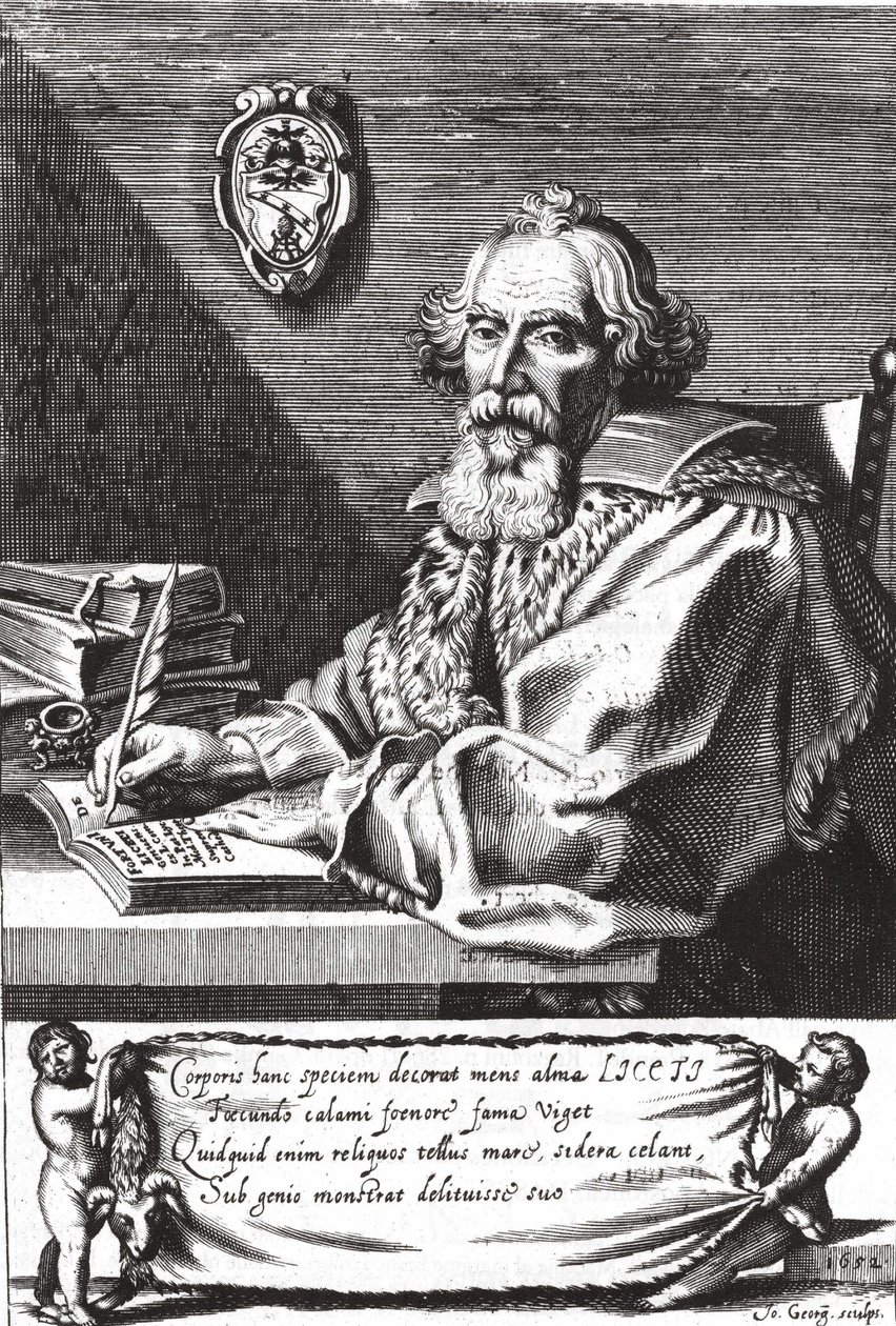 Fortunio Liceto, italský lékař (1577 - 1657). od Unknown artist