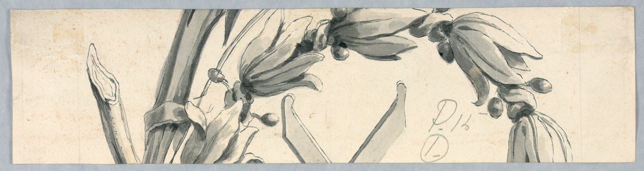Fragment věnce s monografií Krista od Unknown artist