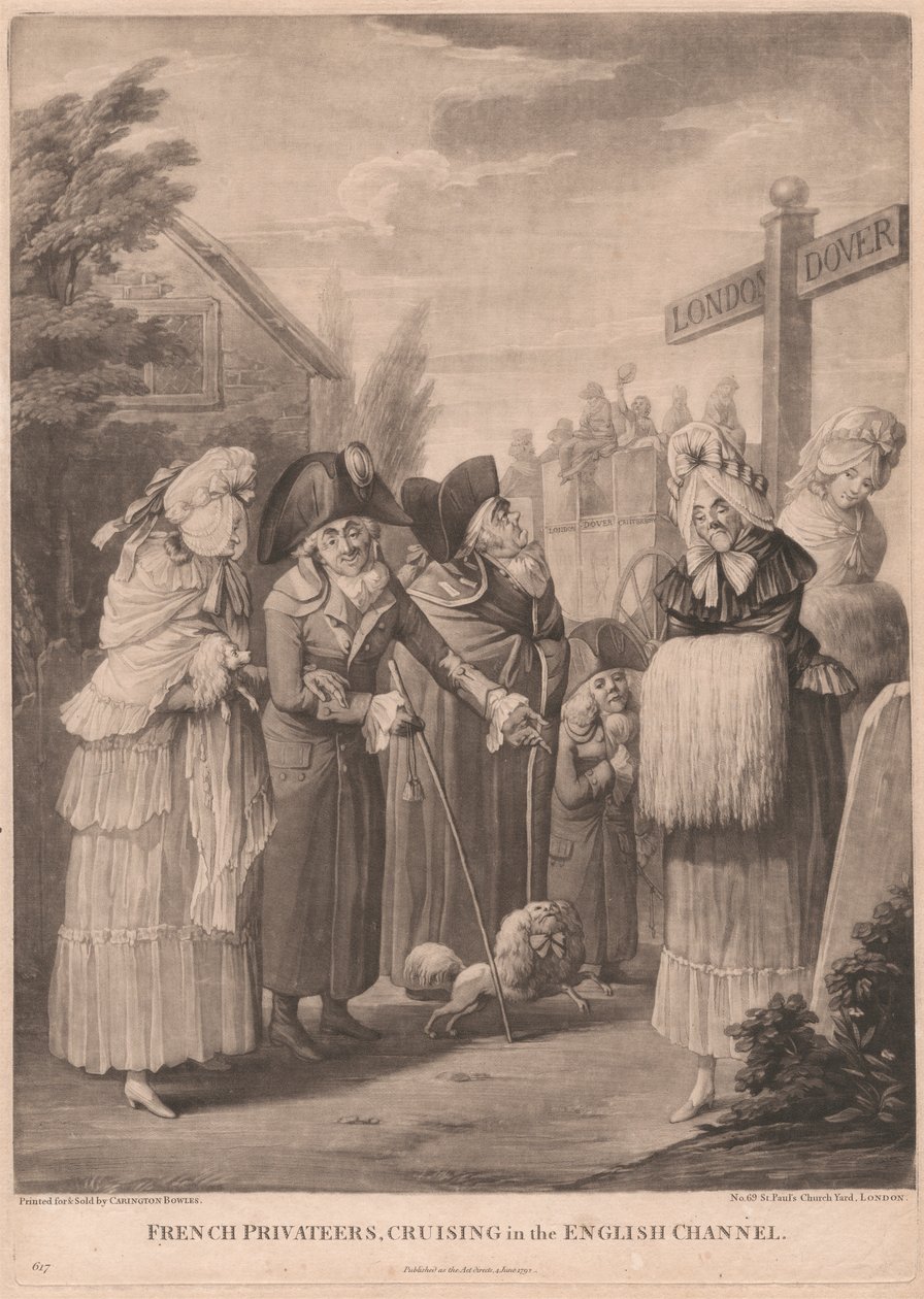 Francouzští lupiči, plavba v Lamanšském průlivu od Unknown artist