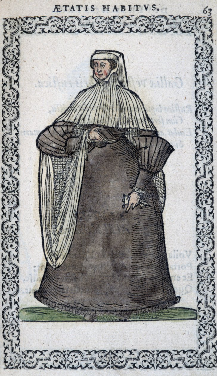 Francouzka ve smutečním obleku – v „“Habits et éffigies”” od Jeana Sulperiuse od Unknown artist