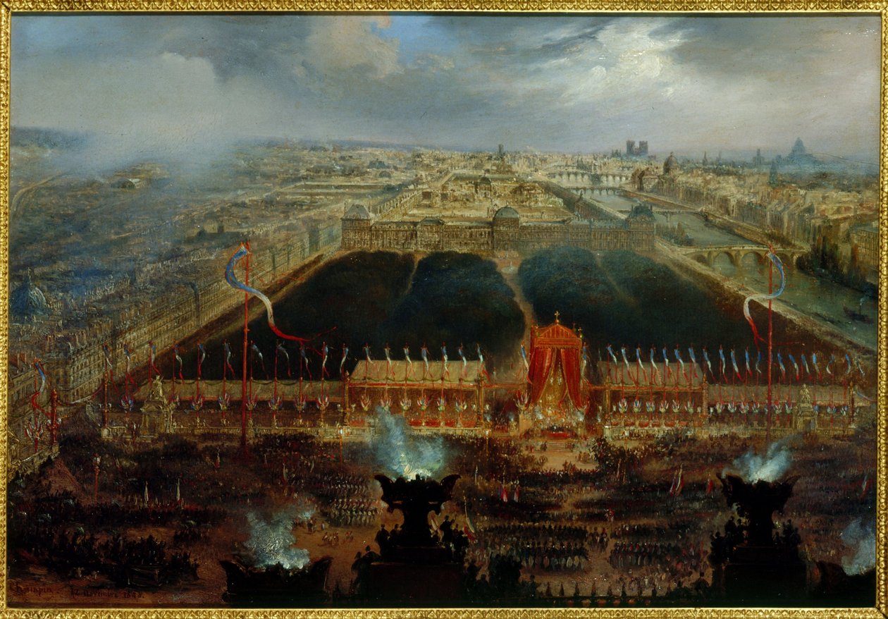 Den ústavy na náměstí Place de la Concorde, 12. listopadu od Unknown artist