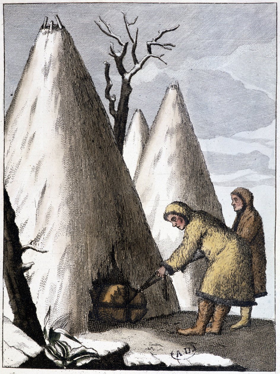 Pohřeb pro samojdy z Asie (Mongolsko), deb. 19. století od Unknown artist