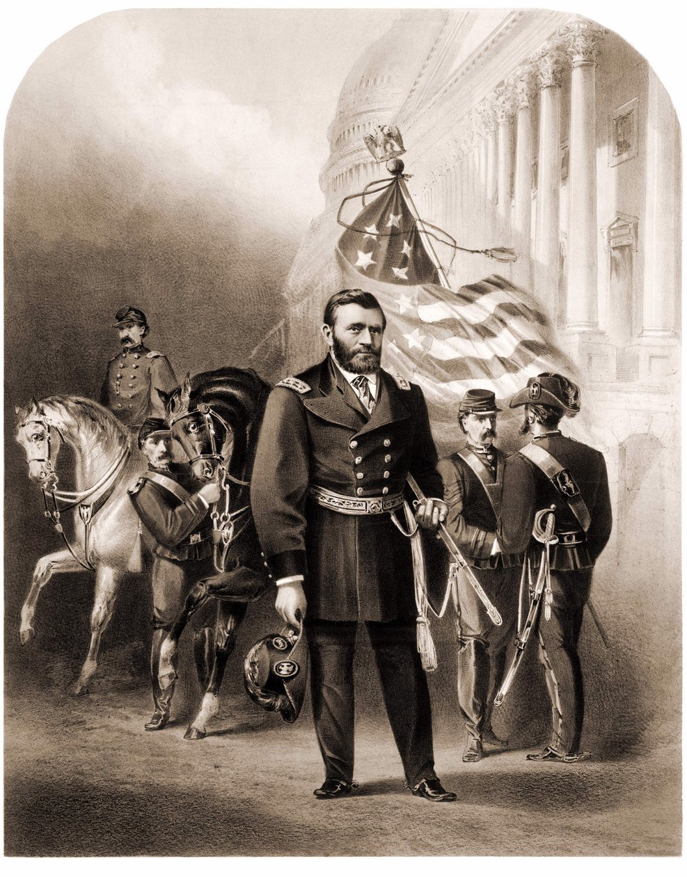 Generál Ulysses Grant (1822-1885), americký státník od Unknown artist