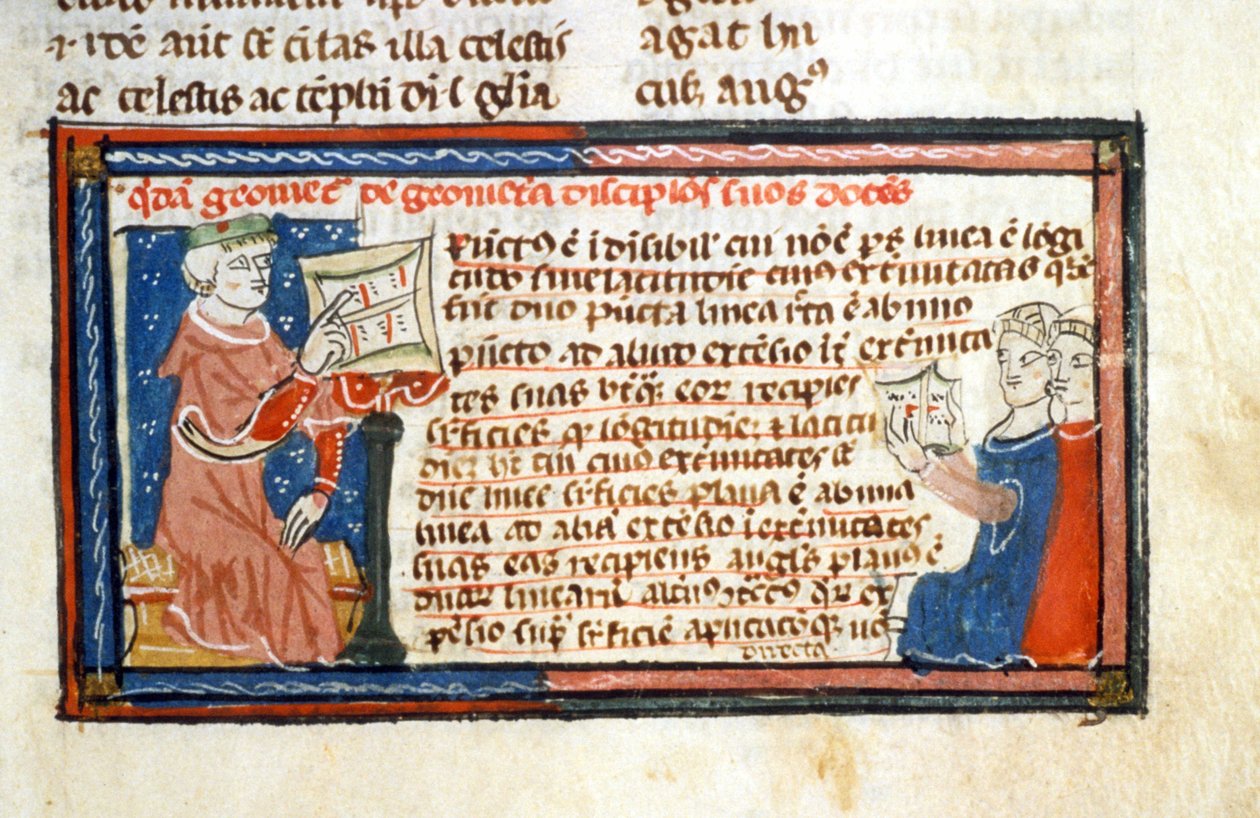 Geometer race - Illuminure of Middle Ages (ref.418 od Unknown artist