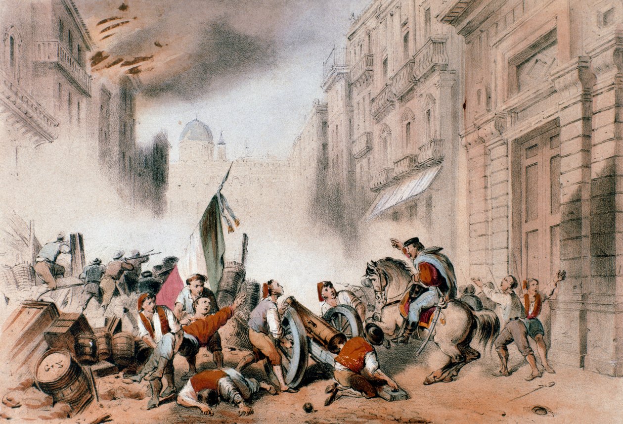Giuseppe Garibaldi vstupuje do Palerma, 26. května 1860 (rytina od Unknown artist