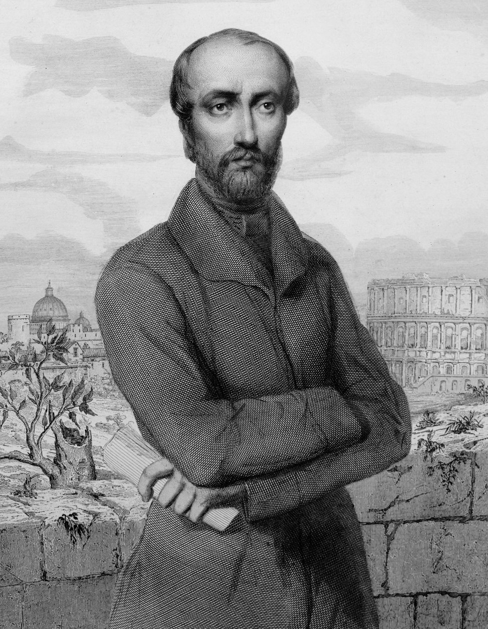 Giuseppe Mazzini, italský vlastenec a politik - 1864 - Portrét italského republikánského politika Giuseppe Mazziniho (1805-1872) od Unknown artist