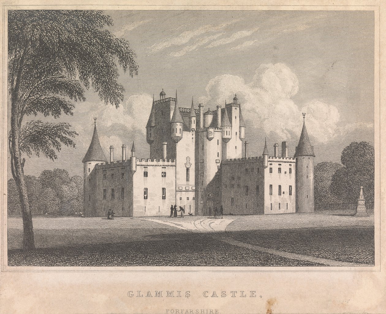 Glamis Castle, Forfarshire; strana 9 (svazek druhý) od Unknown artist