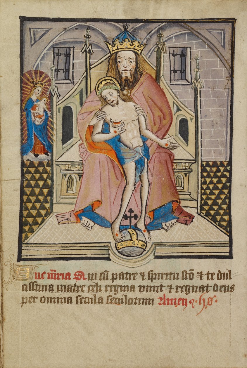 Bůh Otec a Syn s Pannou Marií od Unknown artist