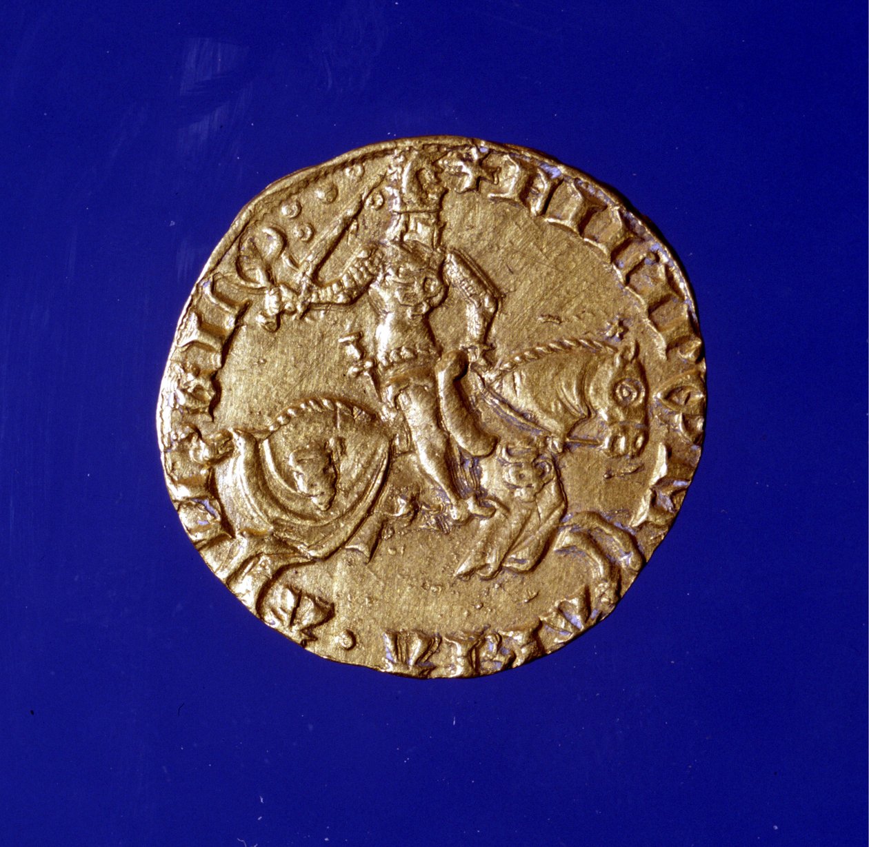 Zlatá mince s podobiznou Filippa Maria Viscontiho (1392 - 1447). od Unknown artist