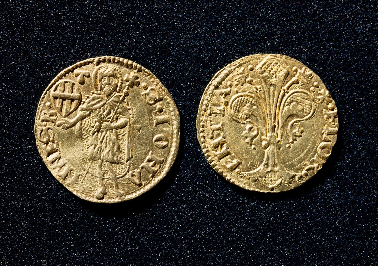 Zlatý gulden. 1250-1300 Bargello Národní muzeum Florencie od Unknown artist